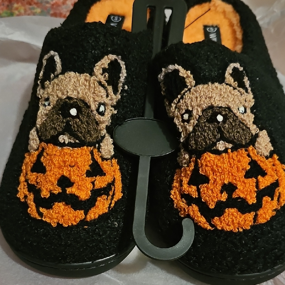 NEW! Wild DIVA Lounge Halloween Frenchie Slippers SM 5 or 6